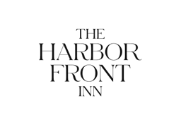 The Harbor Front Inn wordmark in black on white