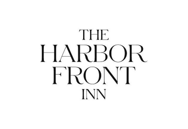 The Harbor Front Inn wordmark in black on white