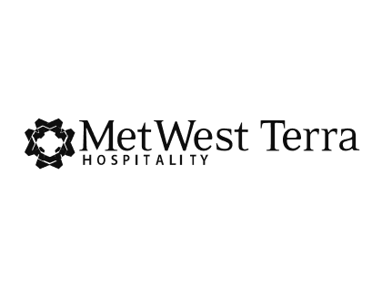 MetWest Terra Hospitality logo in black on white