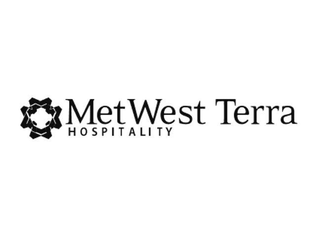 MetWest Terra Hospitality logo in black on white