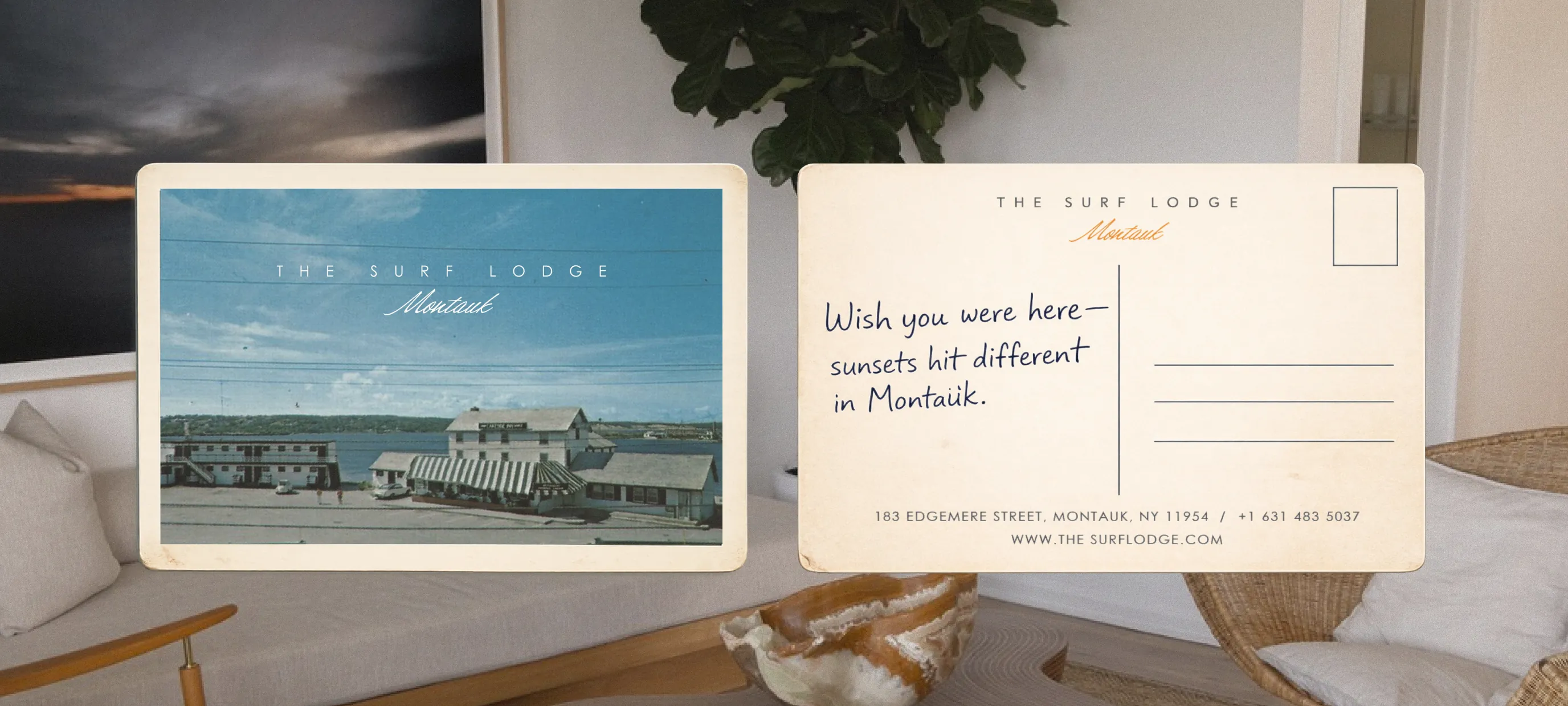 Two postcards side-by-side