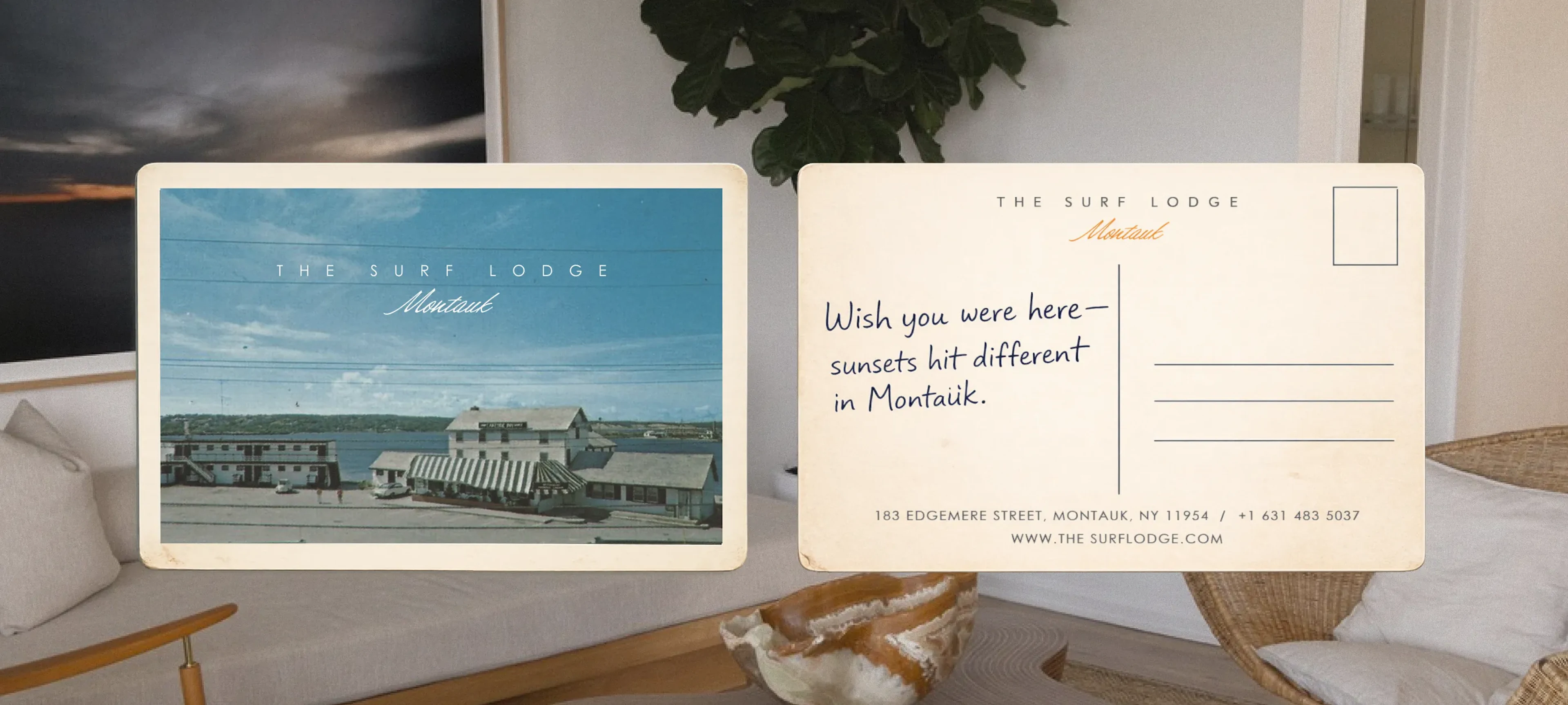Two postcards side-by-side