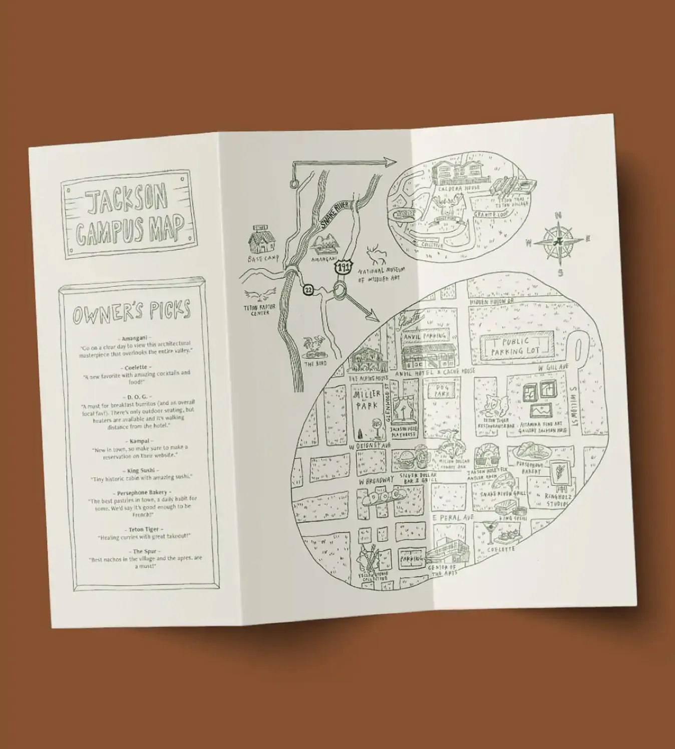 Illustrated Jackson campus map booklet