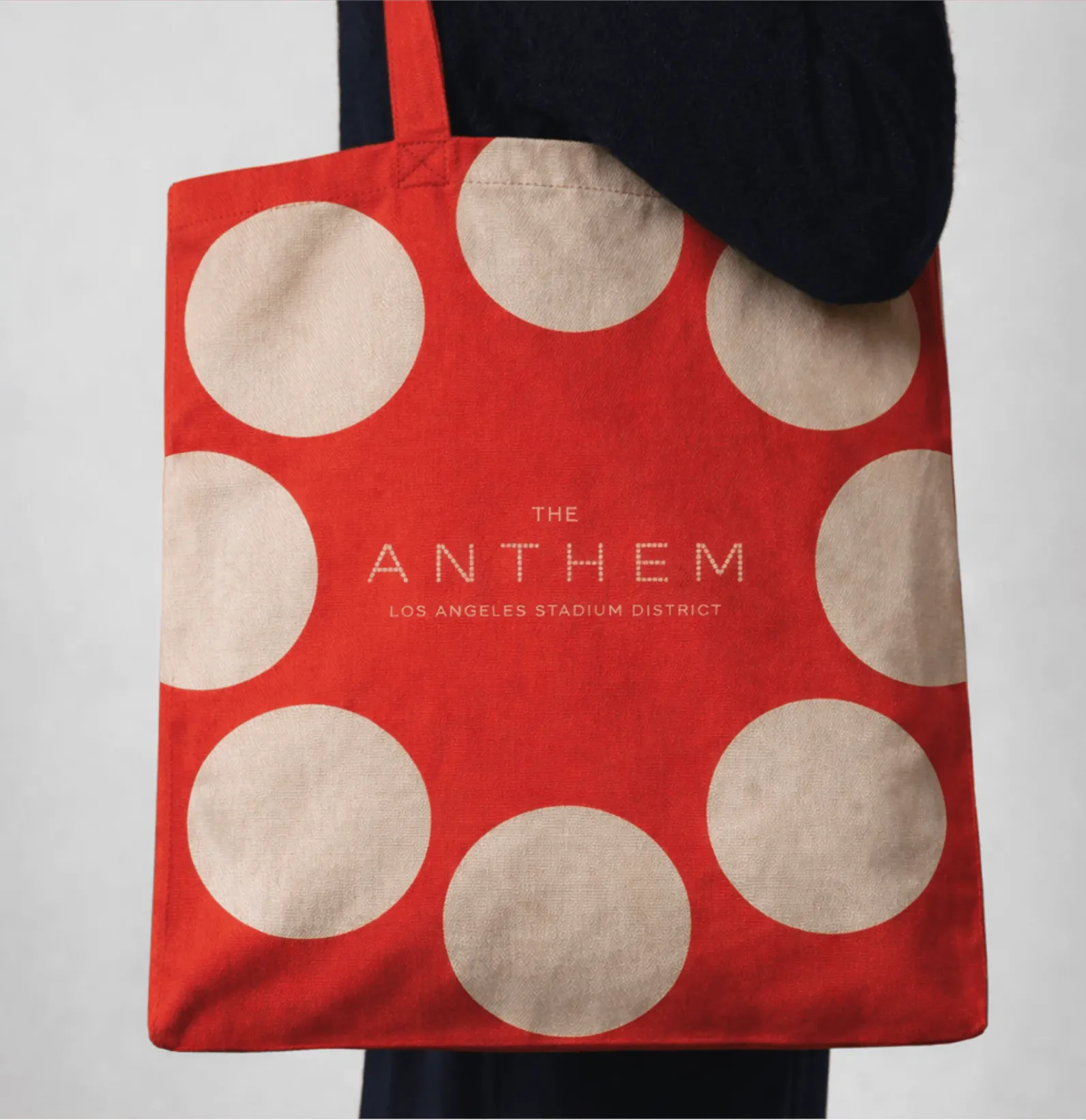 Image of a tote page with the Anthem logo and branding elements on it.