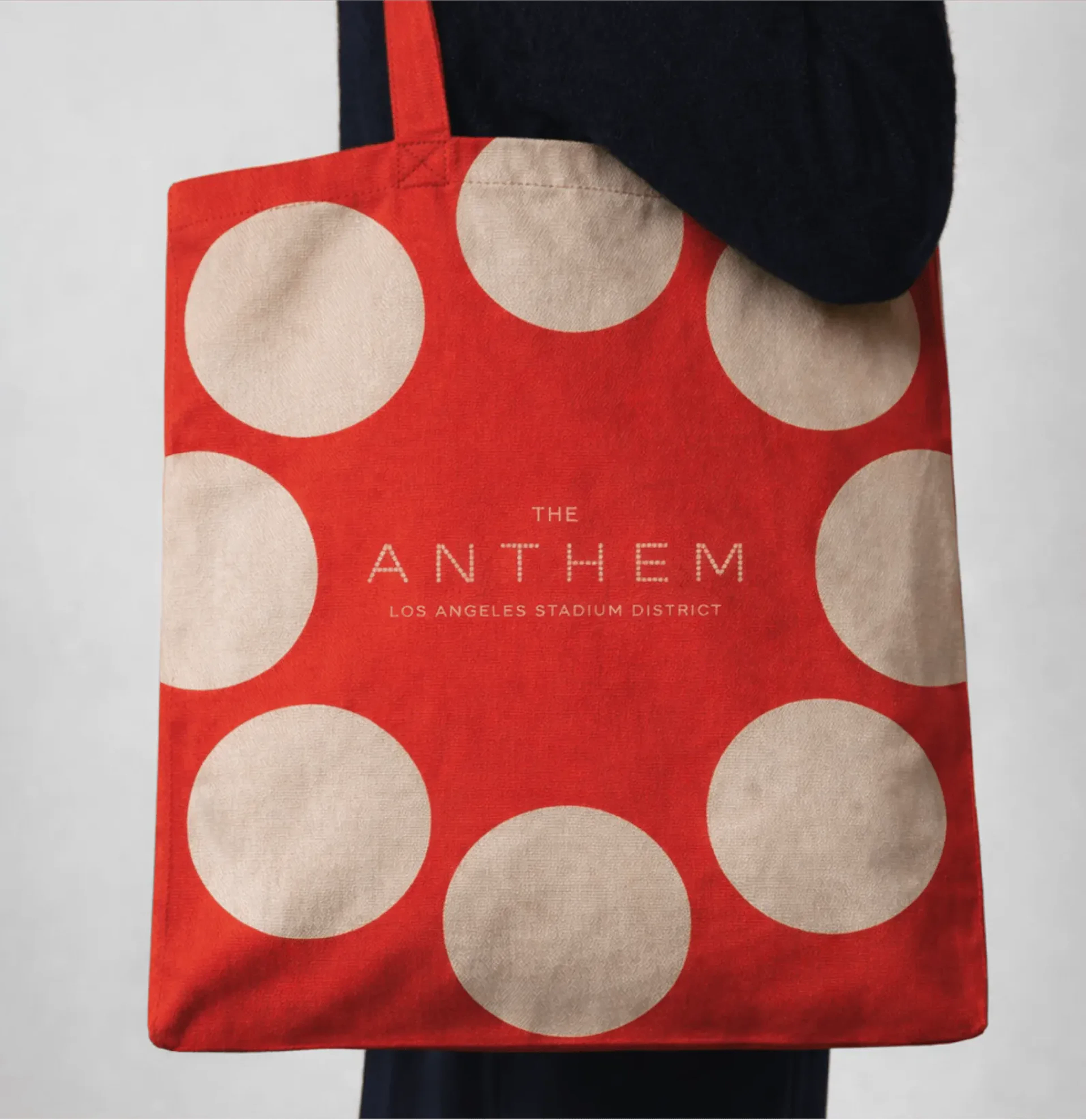 Image of a tote page with the Anthem logo and branding elements on it.