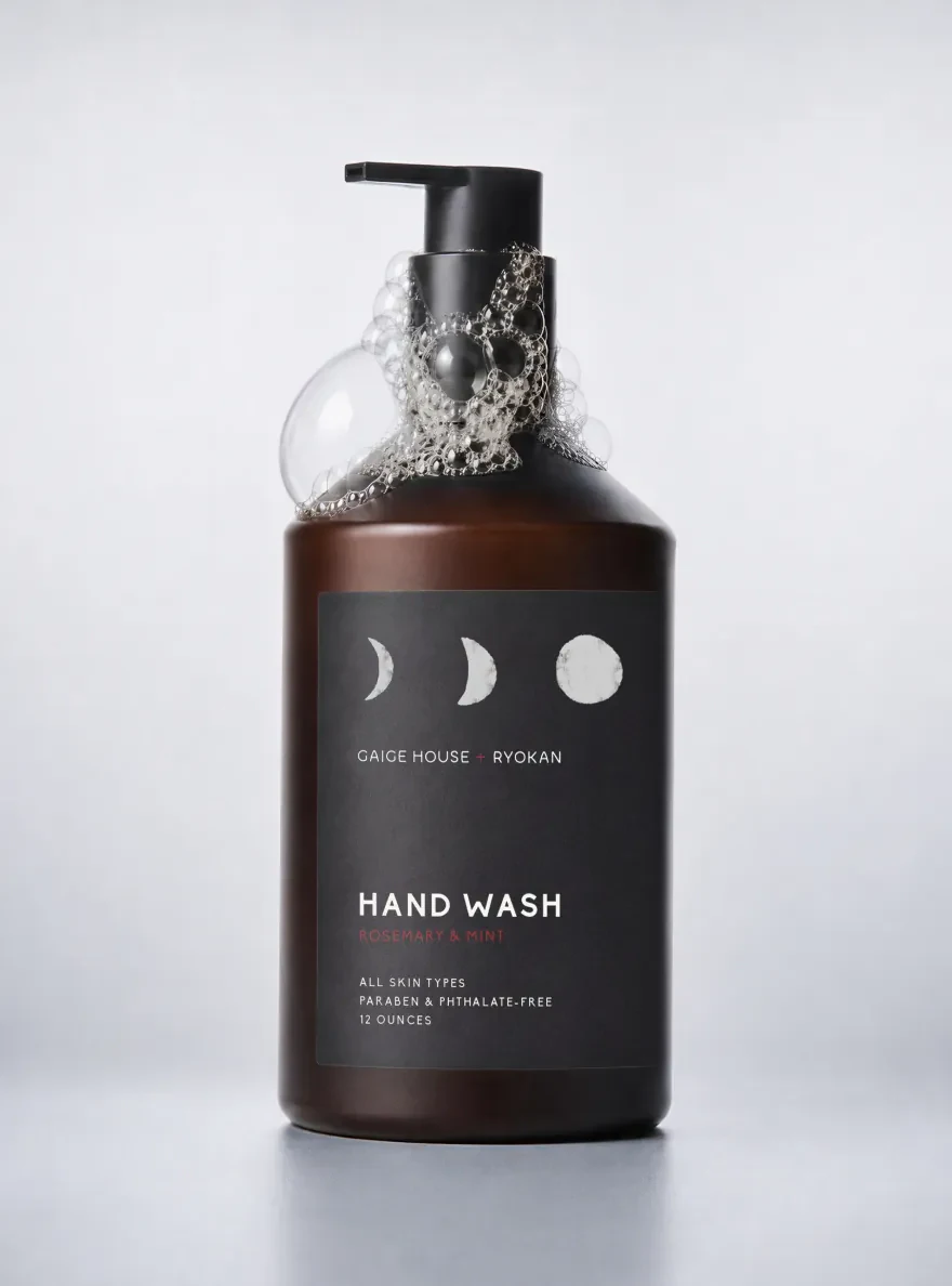 Amber Gaige House and Ryokan hand wash bottle with pump