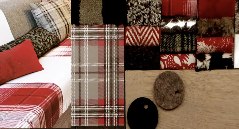 Pallet of materials for a chalet in Avoriaz.