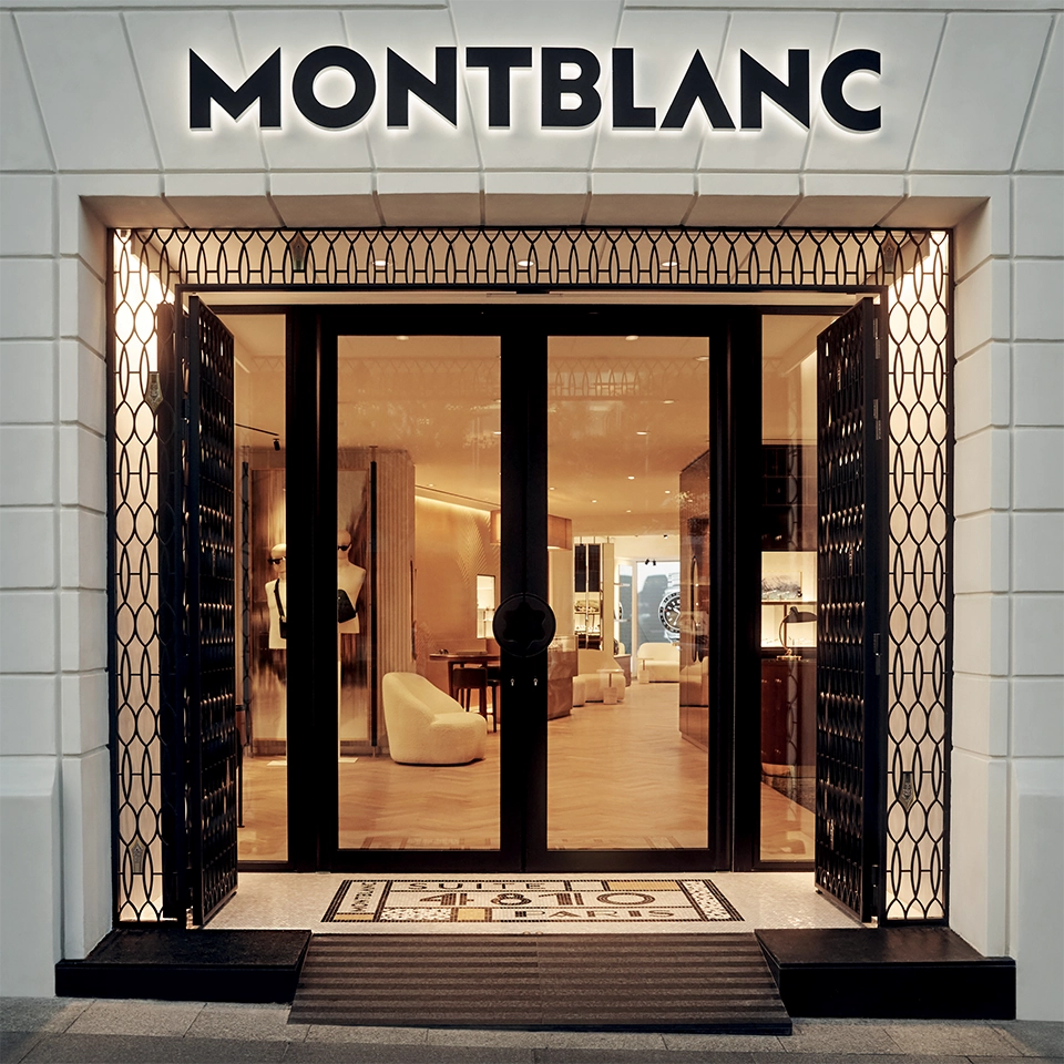 Entrée de la boutique Montblanc 