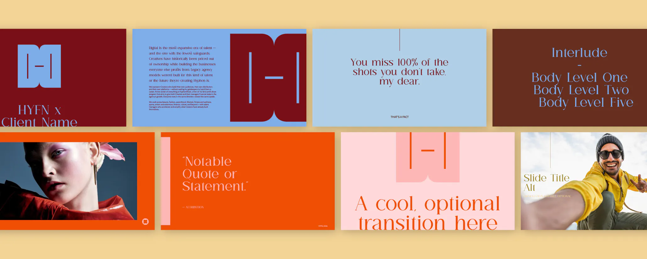HYFN modern presentation design 2026