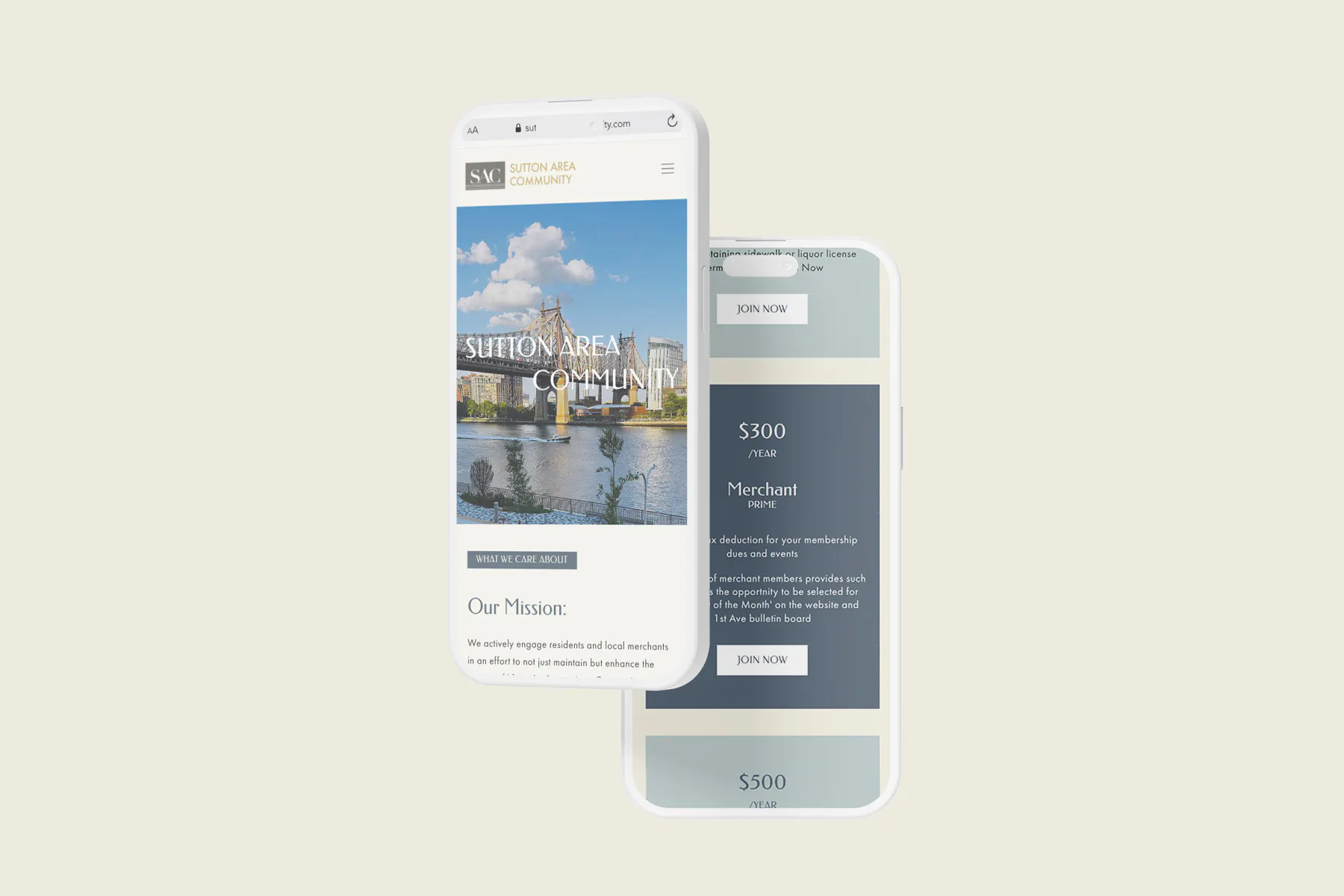 SAC Membership Database responsive WordPress site