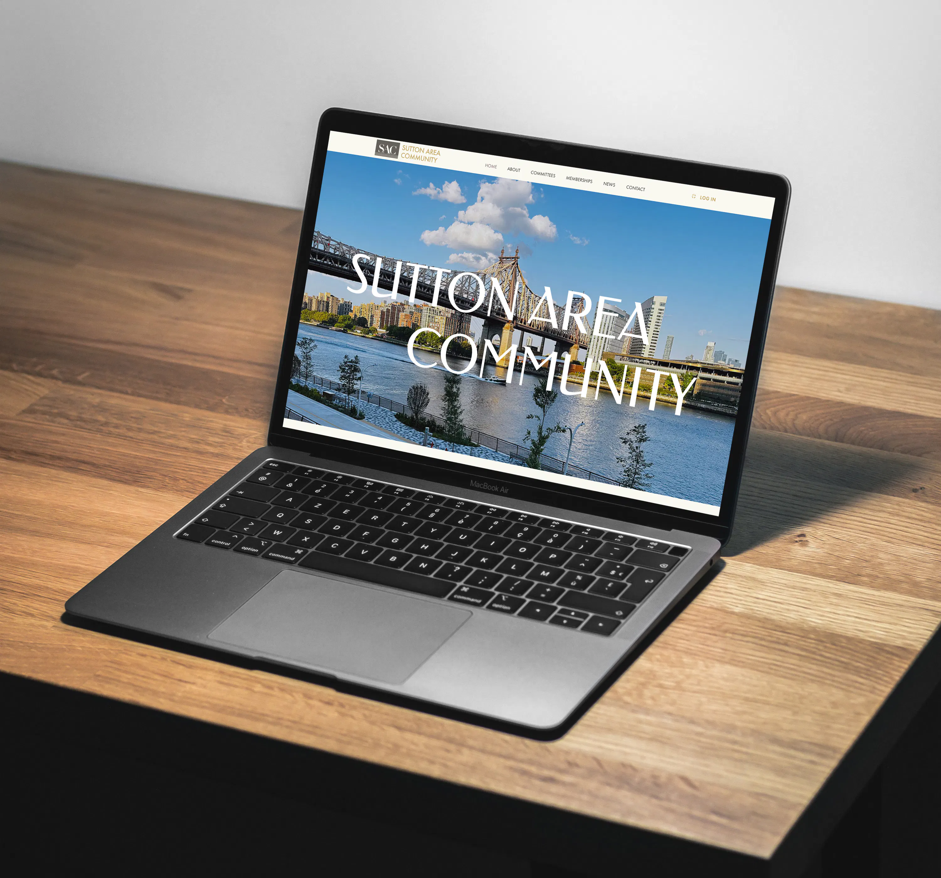 SAC Web Design and Development from laptop