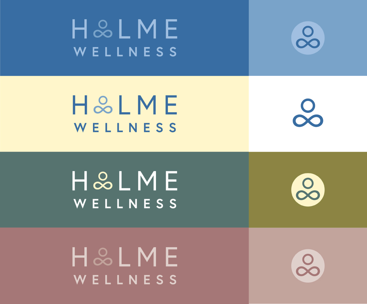 psychiatric wellness center branding design and logo set