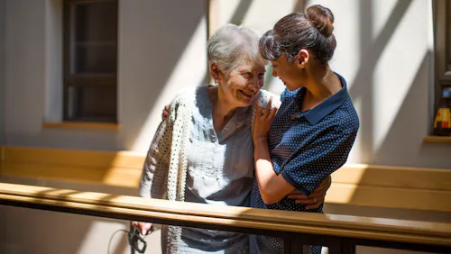 lady showing love to another lady lady showing love to another lady