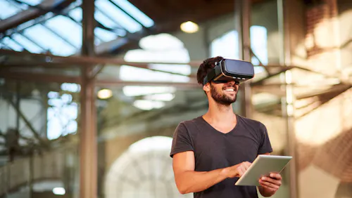 man with vr headset man with vr headset