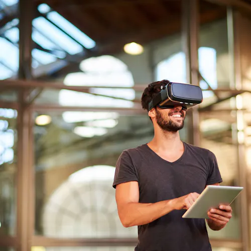 man with vr headset man with vr headset