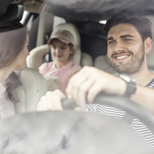 family in a car family in a car