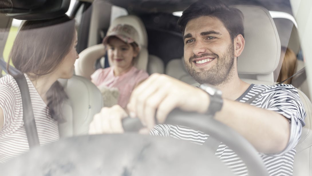 family in a car family in a car