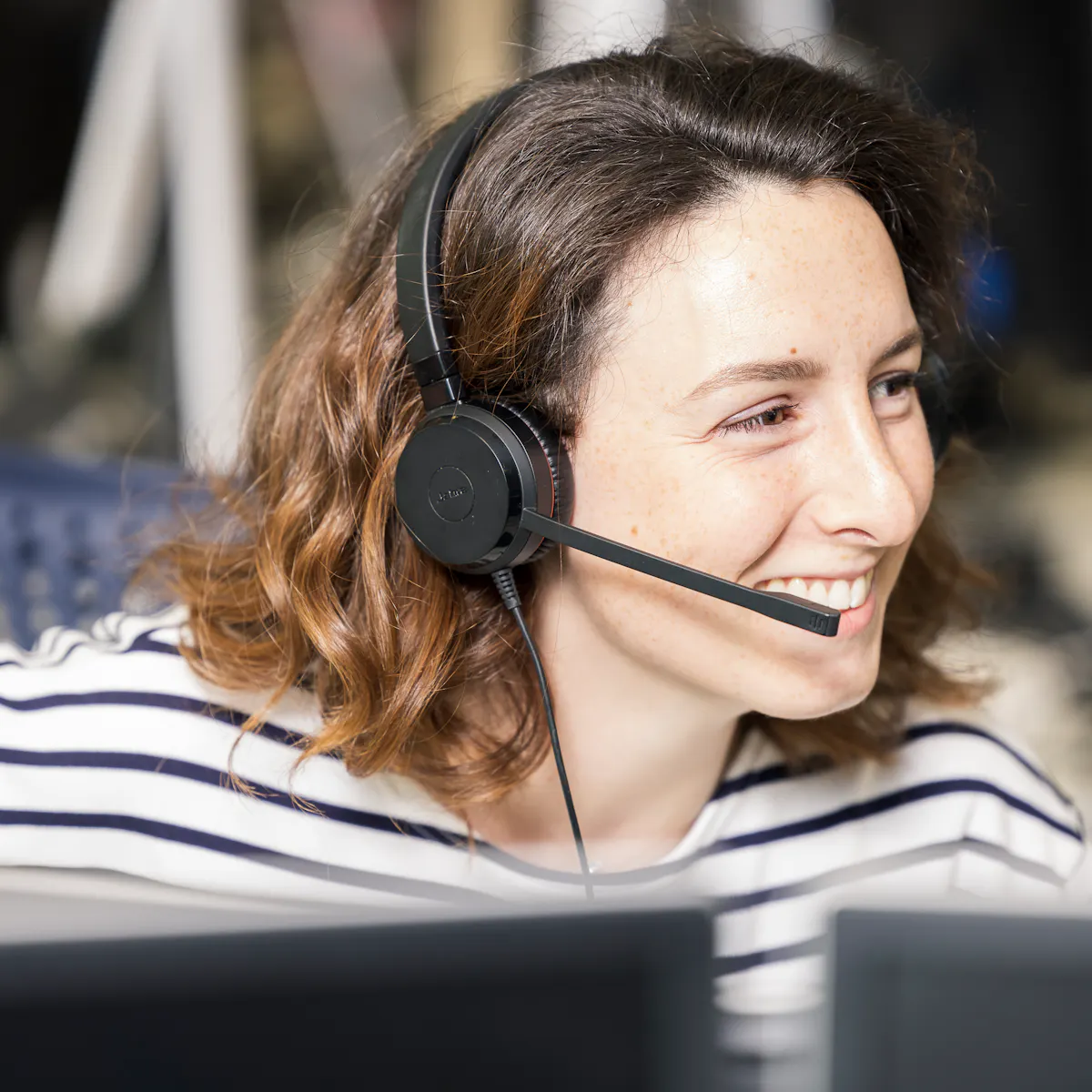 one women is on the call one women is on the call