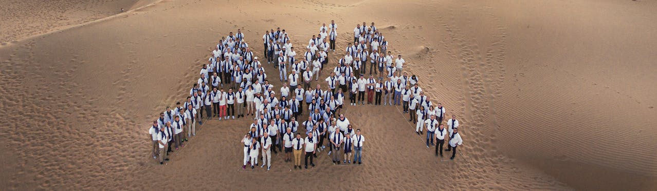 Axa employees in the desert Axa employees in the desert