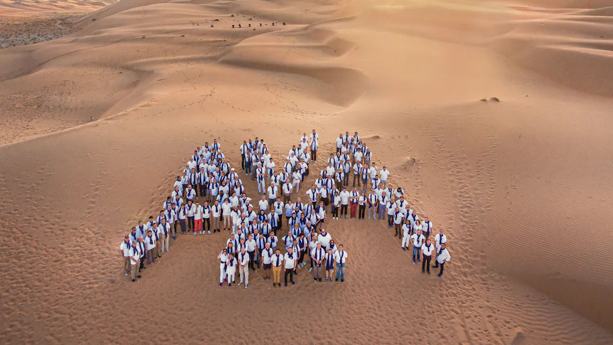 axa employees in the desert