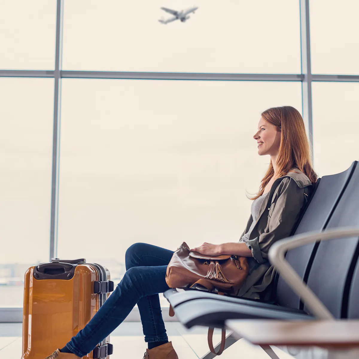 woman in a airport woman in a airport