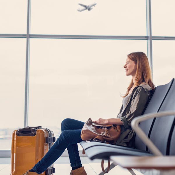 woman in a airport