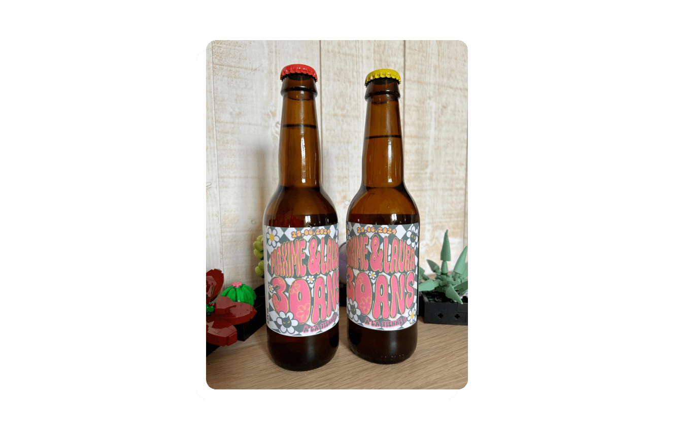 Bouteille de bière personnalisée La French Mousse