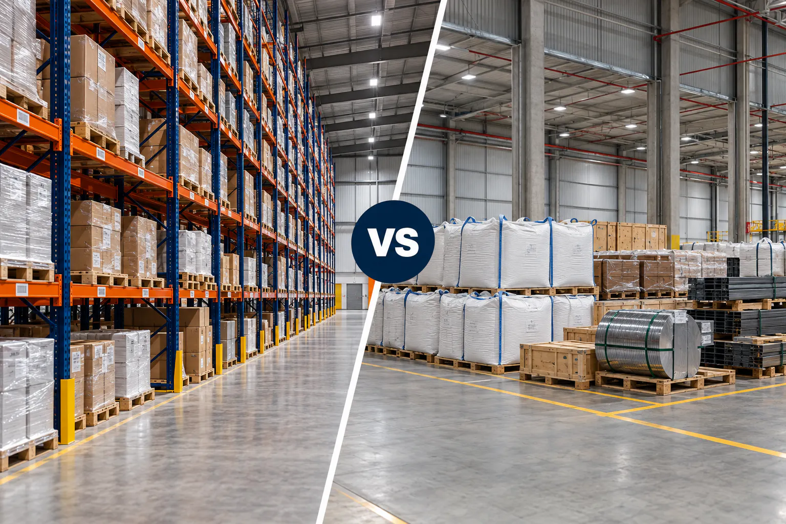 Almacenamiento en racks vs. almacenamiento en piso: ¿Cuándo se utiliza cada uno?