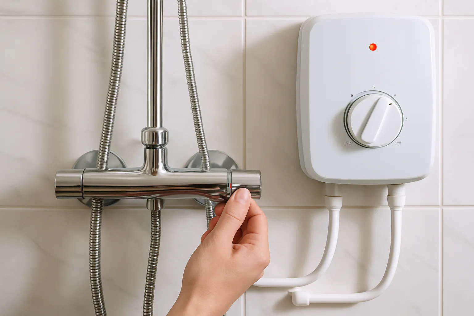 Electric shower with no hot water