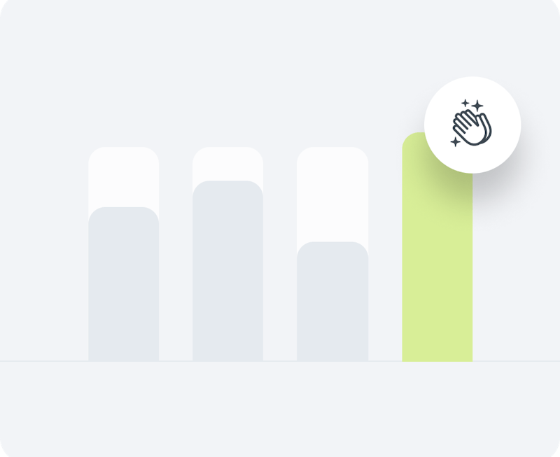Graph with icon representing Abler Accounting’s KPI tools
