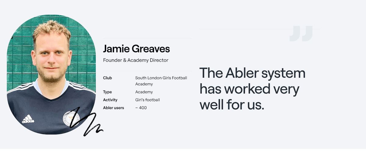 Testimony from Jamie Greaves, Founder and Academy Director