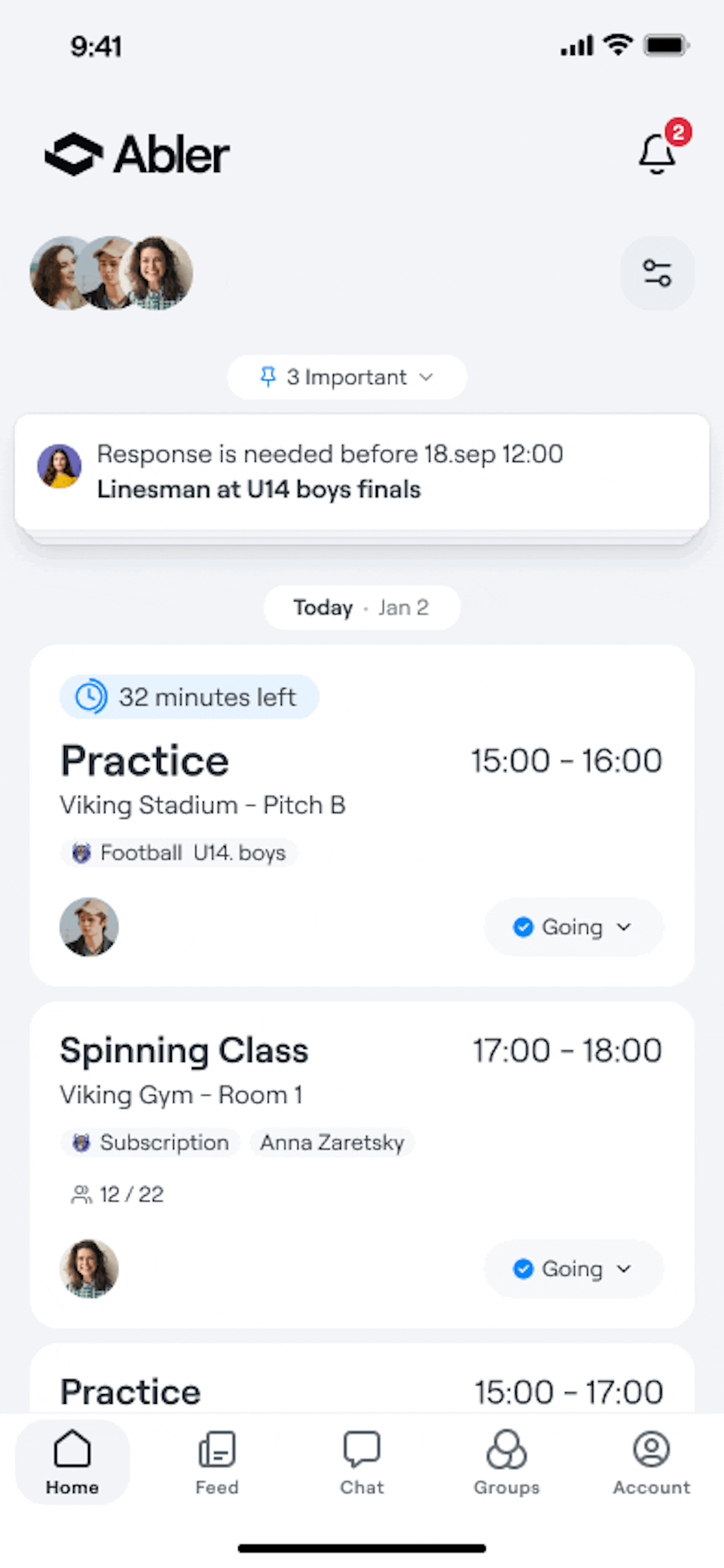 The Abler app turning from standard mode to dark mode