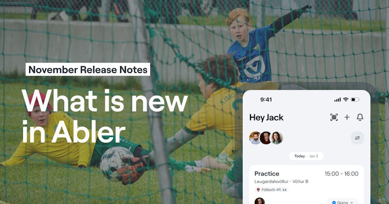 Abler product updates in November