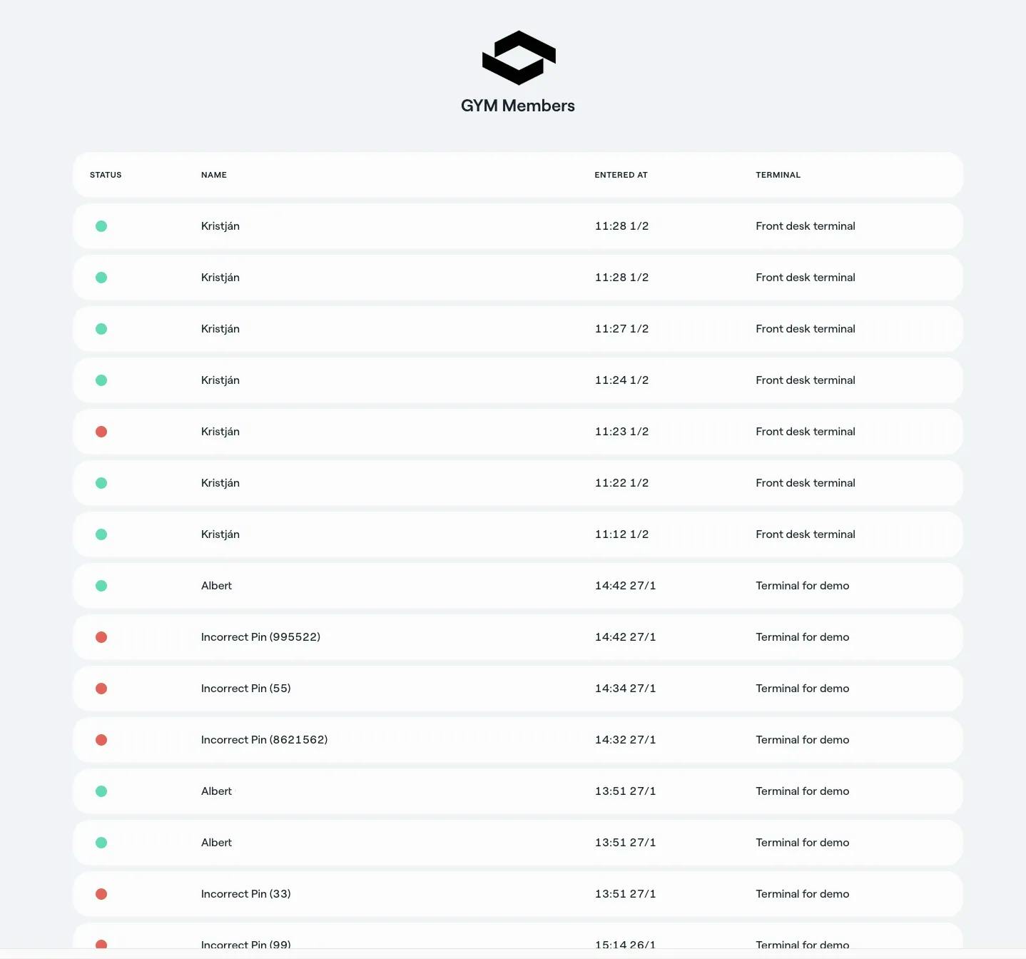 Abler Classes 2.0 Admin logs