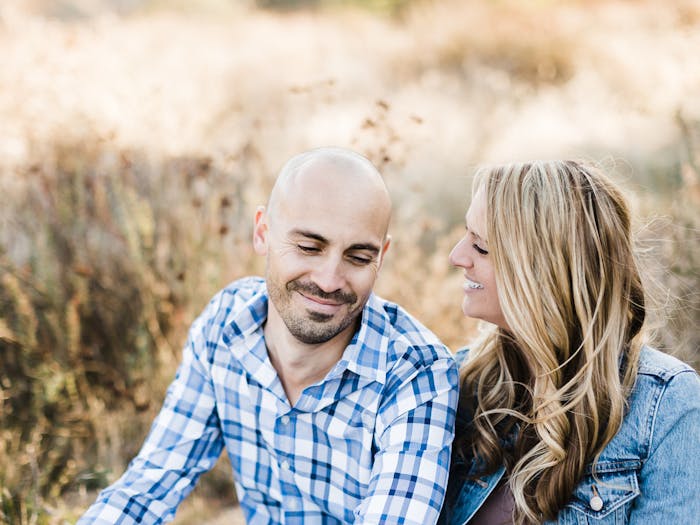 Niko looking lovingly at Ross, photo by Gina Diaz Photography