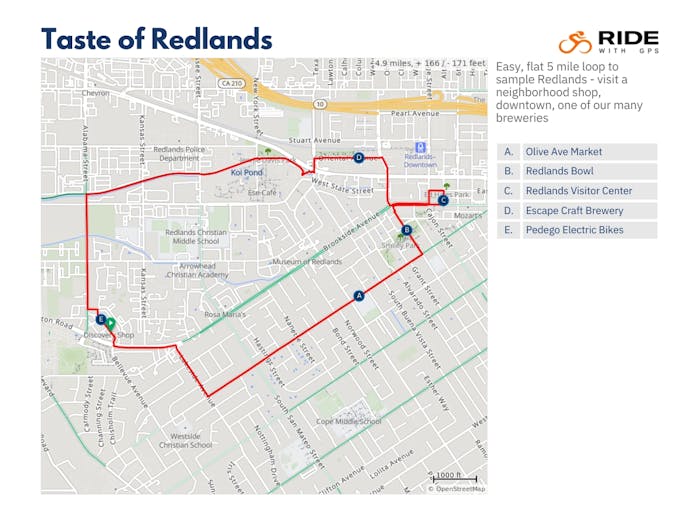 Taste of Redlands E-Bike Tour