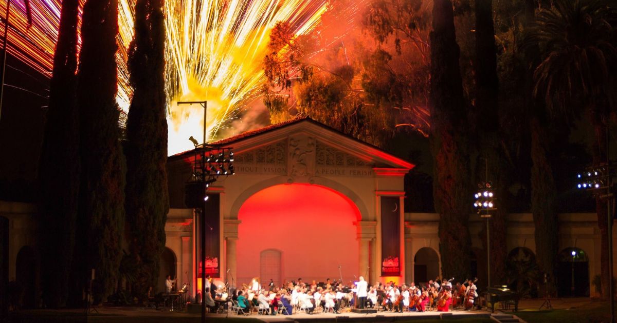 Redlands Bowl Summer music Festival Fireworks. Photo by Bruce Herwig II
