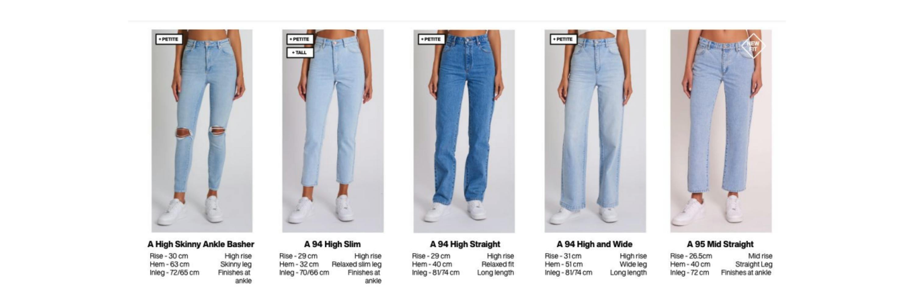 FIT GUIDE | ABRAND JEANS