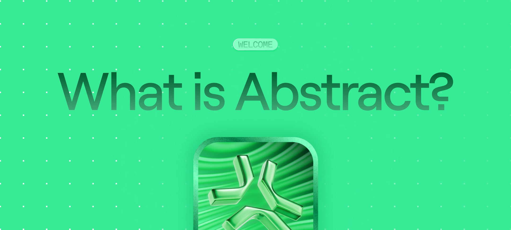 Green "What is Abstract?" banner with token image