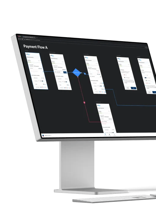 User journey with interactive and clickable low-fidelity prototypes