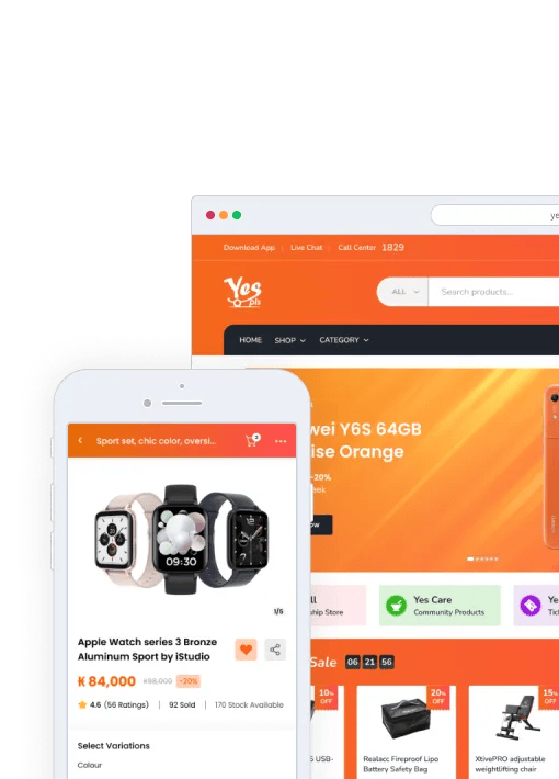abstractic work YesPls mobile app e-commerce marketplace