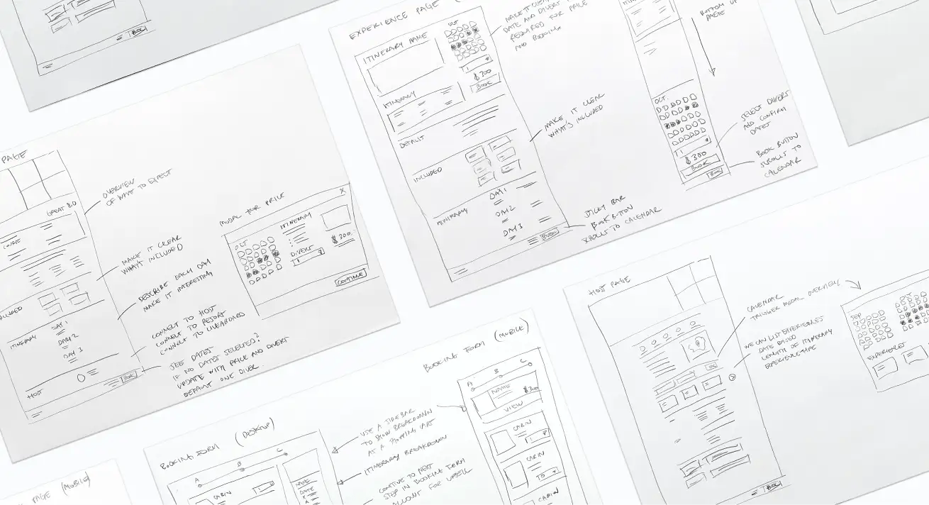 Sketching out paper prototypes to validate functionality early