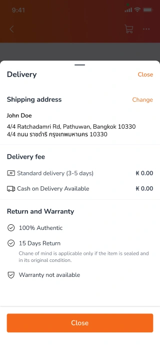 Designing product delivery shipment options for a mobile e-commerce app
