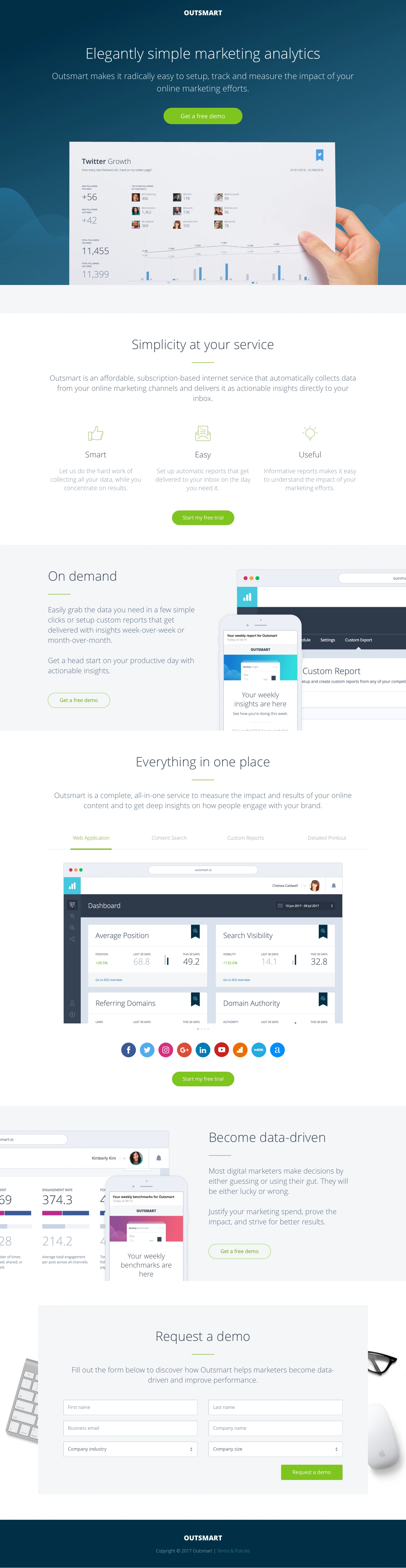 User interface built around conversion centered design