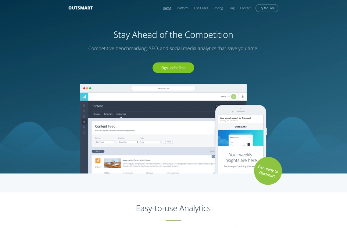 Software as a service for marketing analytics