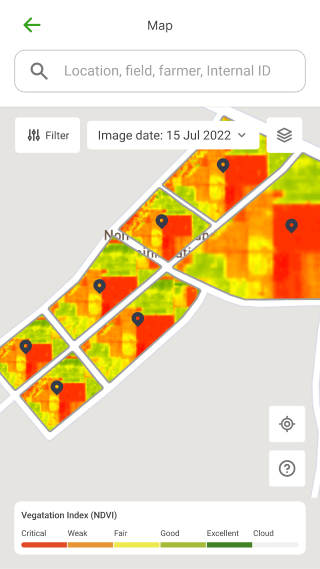 Agritech agent app satellite technology screen
