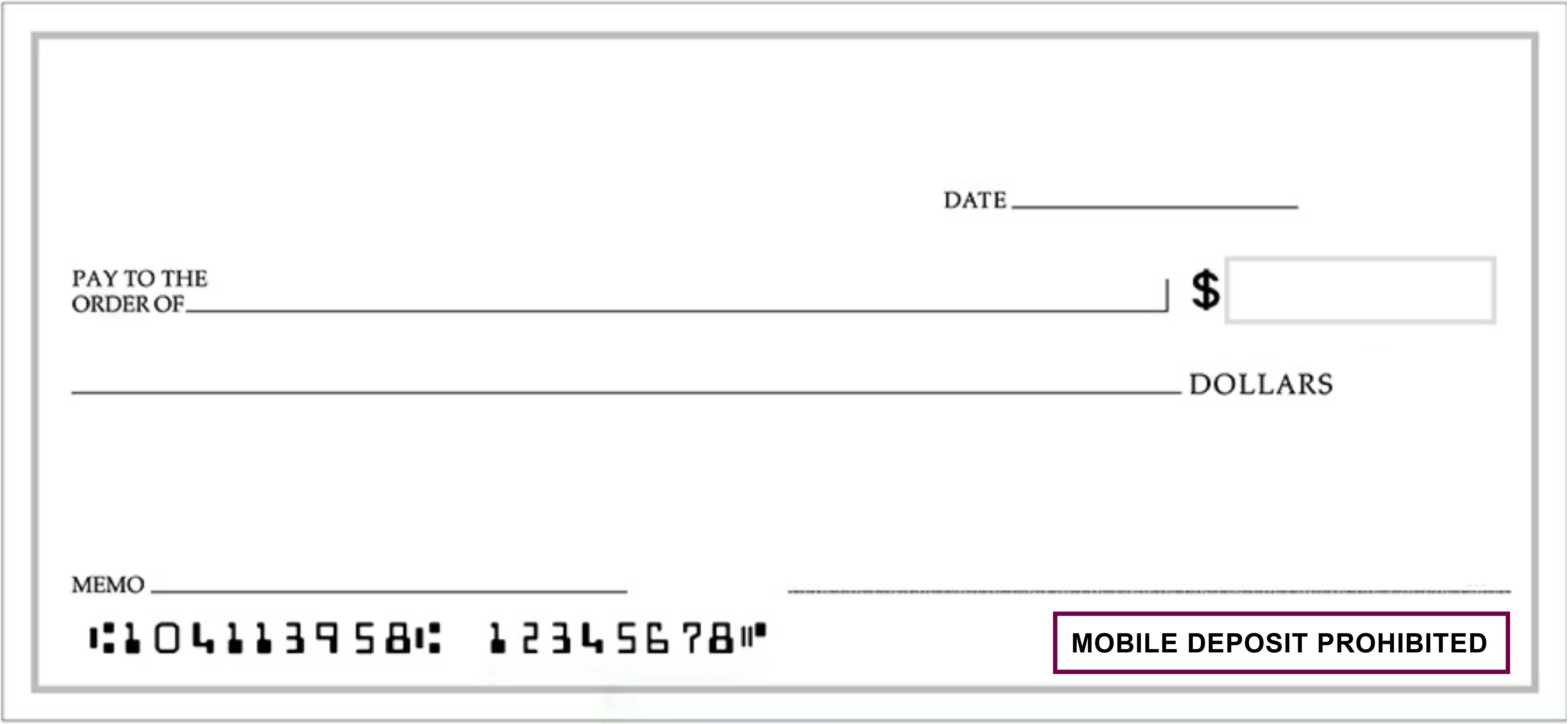 Money order deposit