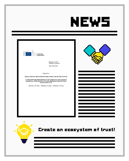 A news clipping of the European Commission Artificial Intelligence Act