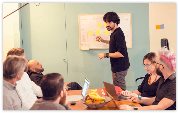 Abzoids working at the office