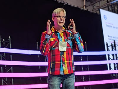 Casper Wilstrup speaking at TechBBQ 2021